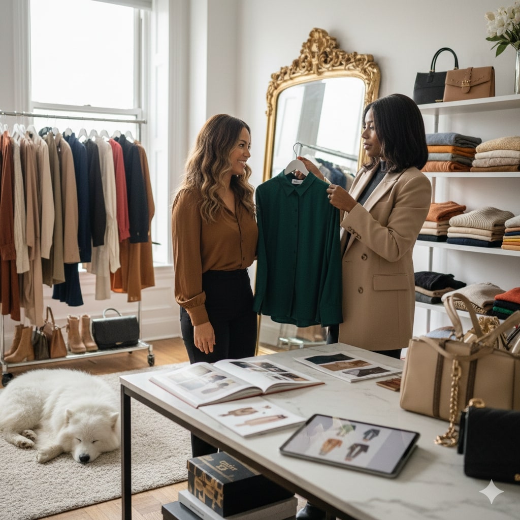 Fashion consultant at work